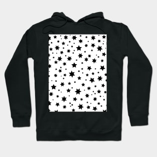 Monochrome Star Pattern Hoodie